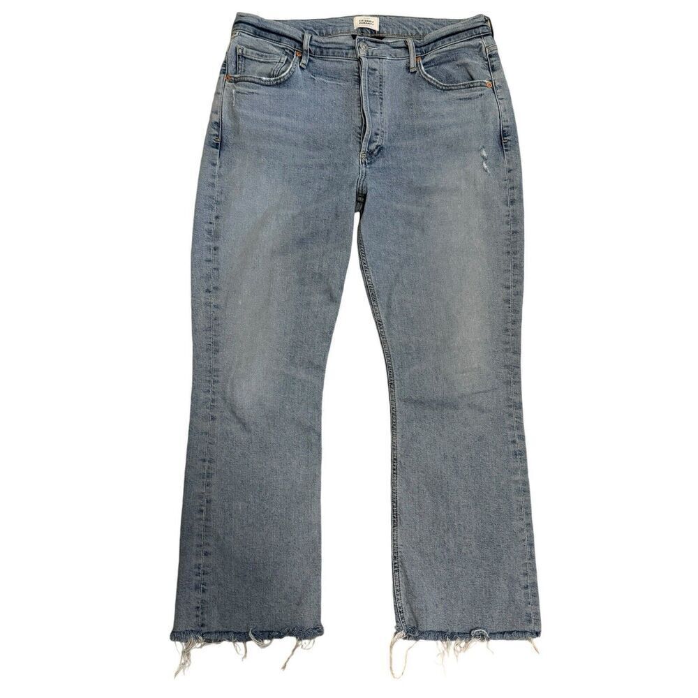 Citizens of Humanity Isola cropped boot-cut‎ jeans Raw Frayed Edge Hem Size 31
